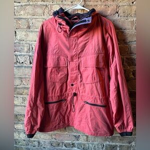 Abercrombie And Fitch Men's Red Hooded Jacket